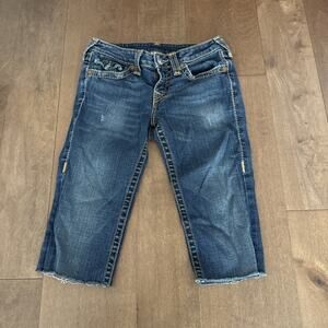 True Religion Jeans Women’s 27 World Tour Becky Cut to 14” Inseam Altered Hem